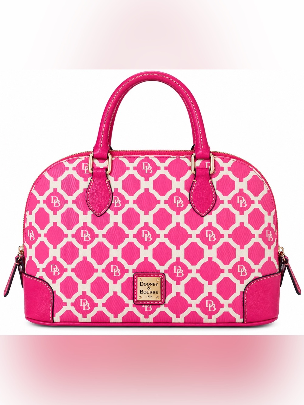 Dooney & Bourke Hot Pink Logo Dome Satchel